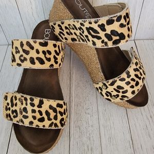 JULY 4TH SALE!! CORKYS- WILD THING LEOPARD WEDGE SANDALS